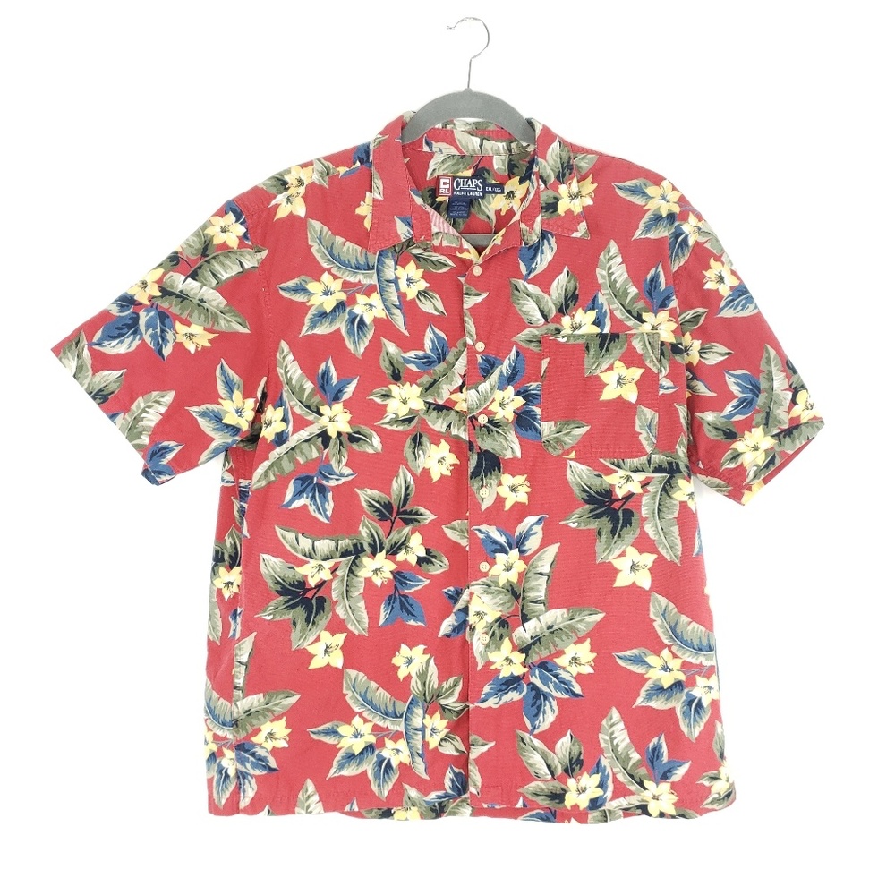 Vtg Ralph Lauren Chaps Mens Hawaiian Shirt XXL